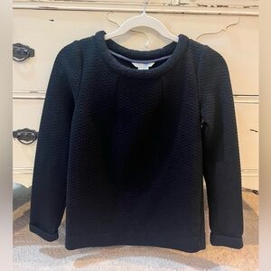 Boden Black Textured Long Sleeve Top. Size 2